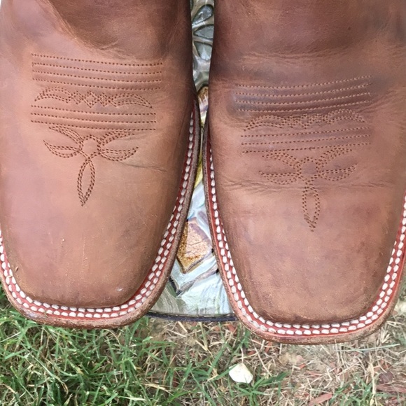 Shyanne Women’s Stryke Square Toe Brown & Pink Western Boots - Picture 5 of 16